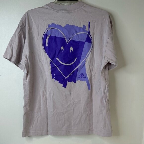 adidas U Co G T Funny Printing Sports Round Neck Short Sleeve Pink T-Shirt - Picture 4 of 12